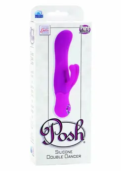 Posh Double Dancer Dual Vibrating Massager Waterproof Pink 4”