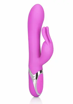 Enchanted Bunny Dual Action Silicone Intimate Machine, 12 Modes, Pink
