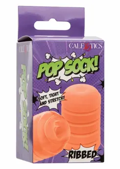 Pop Sock Ribbed Intimate Sleeve - Reversible, Ribbed Texture, Flexible Fit