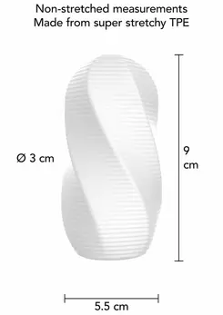 TOYJOY HERO Swirl Medium - Ergonomic Intimate Device, Textured Sleeve