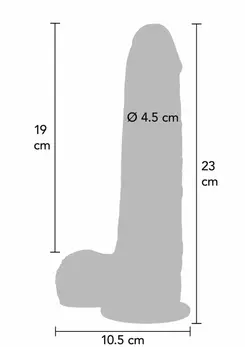 ToyJoy Get Real Skin Silicone Model 23 cm with Movable Foreskin