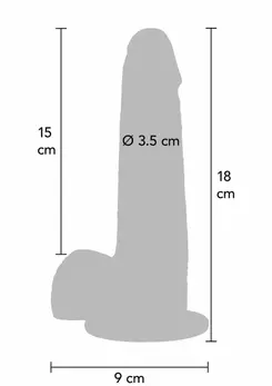 ToyJoy Get Real Skin Silicone Model 18 cm with Movable Foreskin