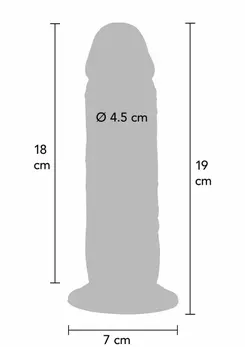 ToyJoy Get Real Skin Silicone Model 19 cm with Movable Foreskin