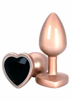 ToyJoy HAPPINESS Time To Shine Plug Heart-Shaped Gem Aluminum Silver S