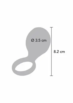 ToyJoy Tickle Brush C-Ring Vibrating Silicone Intimate System Black