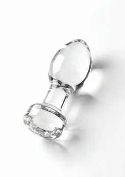 TOYJOY GLASS WORXX Stargazer Glass Plug Medium Clear