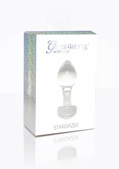 TOYJOY GLASS WORXX Stargazer Glass Plug Medium Clear