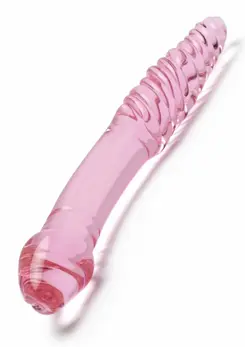 TOYJOY GLASS WORXX Dual-Ended Rhinestone Wand Pink Glass 21 cm