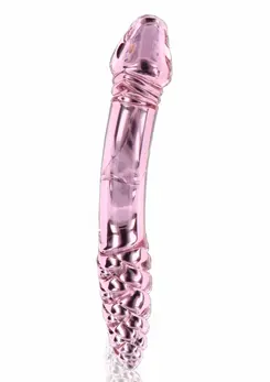 TOYJOY GLASS WORXX Dual-Ended Rhinestone Wand Pink Glass 21 cm
