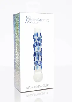 TOYJOY GLASS WORXX Diamond Dazzler Dong Blue Glass Intimate Model