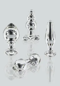 TOYJOY GLASS WORXX Crystal Anal Jewel - Glass Plug with Flared Base