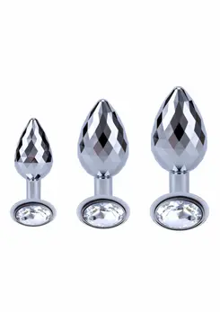 TOYJOY Disco Diamond Plug Large Aluminum Gem Base Silver