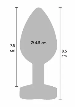 ToyJoy Booty Sweethearts Silicone Plug Heart Base Let's F*ck Black