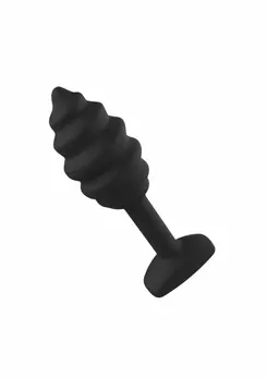 ToyJoy Swirl Plug Black 9.2 cm - Textured Silicone Anal Model