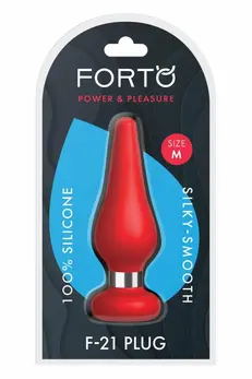FORTO F-21 Tear Drop Medium Red Premium Silicone Plug