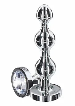TOYJOY Diamond Star Beads Medium Aluminium Plug with Silver Jewel