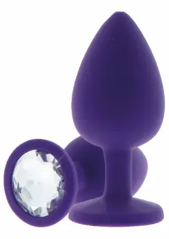TOYJOY Diamond Booty Jewel Large Silicone Plug with Gemstone Accent