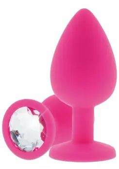 TOYJOY Diamond Booty Jewel Large Silicone Plug with Gemstone Accent