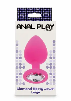 TOYJOY Diamond Booty Jewel Large Silicone Plug with Gemstone Accent