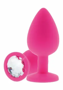 TOYJOY Diamond Booty Jewel Medium Silicone Plug with Gem Accent