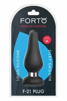 FORTO F-21 Tear Drop Medium Black Premium Silicone Plug