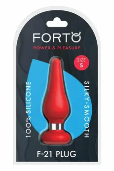 FORTO F-21 Tear Drop Small Red Premium Silicone Plug