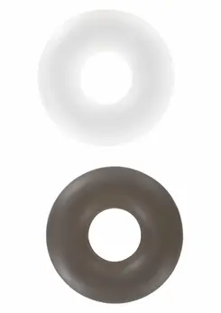 ToyJoy Stud Rings 2 pcs Adjustable Silicone Support Set Black