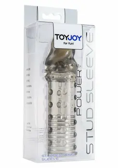 TOYJOY Power Stud Sleeve Transparent TPE Anatomical Extension 1-Size