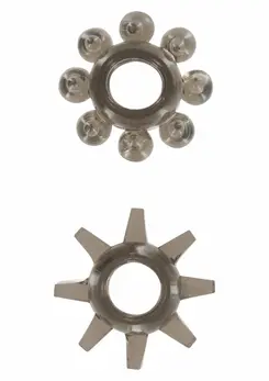 TOYJOY Power Stretchy Rings Set 2 pcs Flexible TPE Black