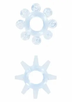 TOYJOY Power Stretchy Rings Set 2 pcs TPE Flexible Waterproof Black