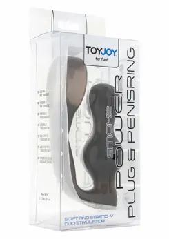 TOYJOY Power Plug & Ring Set Flexible TPE Waterproof Black
