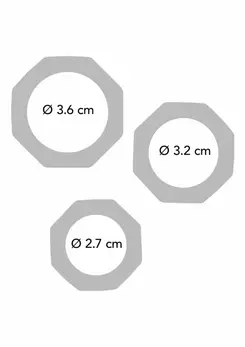 TOYJOY Power Halo C-Ring Set Silicone Adjustable 3 Sizes Black