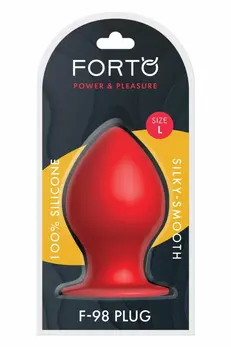 FORTO F-98 Cone Large Red Premium Silicone Plug with Suction Base