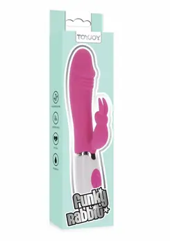 ToyJoy Funky Rabbit Vibrator Silicone Multi-Mode Splashproof Pink