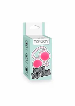 ToyJoy Funky Love Balls Silicone Weighted Intimate Trainer Pink 8713221328250