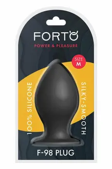 FORTO F-98 Cone Medium Black Premium Silicone Plug with Suction Base
