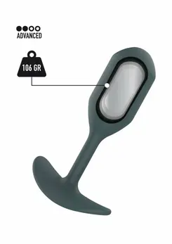 ToyJoy The Player Silicone Weighted Plug 106g Black 11cm