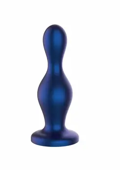 TOYJOY The Hitter Metal Blue Silicone Anal Plug - Tapered Base Design