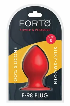FORTO F-98 Cone Small Red Premium Silicone Plug with Suction Base