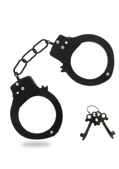 TOYJOY Metal Handcuffs Adjustable Silver Secure Locking System