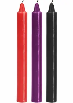 TOYJOY Japanese Drip Candles - Set of 3, Low-Temperature Wax, Multicolor