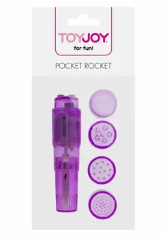 ToyJoy Pocket Rocket Compact Multi-Texture Intimate Device 4 Caps
