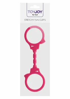 ToyJoy Stretchy Fun Cuffs Silicone Flexible Hand Restraints Black