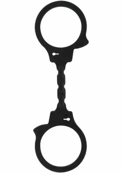 ToyJoy Stretchy Fun Cuffs Silicone Flexible Restraint System Black