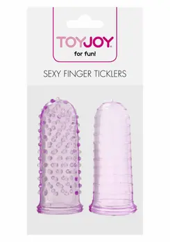 ToyJoy Sexy Finger Ticklers TPR Finger Sleeve with Textured Surface Clear