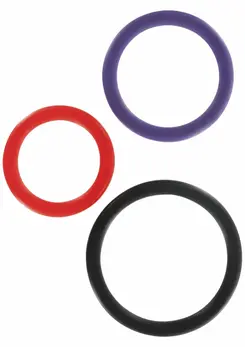 ToyJoy Triple Rings Multicolor 3 pcs Set - Flexible Silicone System