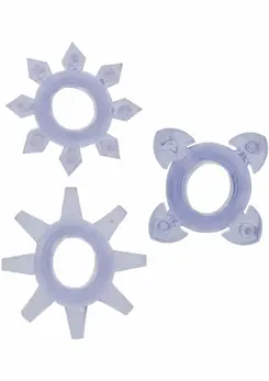 ToyJoy Tickle C-Rings Set - Flexible TPR, 3 Sizes, Smooth & Textured Design