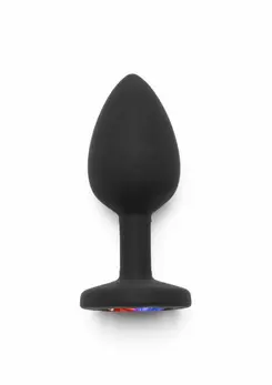 TOYJOY Rainbow Booty Jewel Small Silicone Plug with Multicolor Gem
