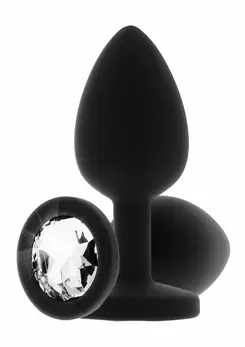 TOYJOY Diamond Booty Jewel Medium Silicone Plug with Gem Accent