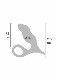 TOYJOY Bum Buster Silicone Anal Plug with Retrieval Loop Black